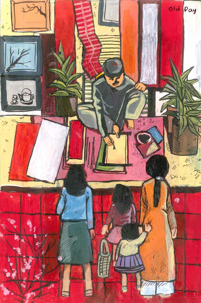 Bộ tranh siêu đẹp khiến giới trẻ nhớ Tết da diết